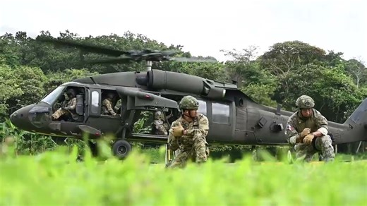U.S. Army Blackhawks Back Special Forces Operations in Panama
