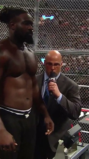 AND HIS WEIGHT IS… 😮‍💨 #WWERaw