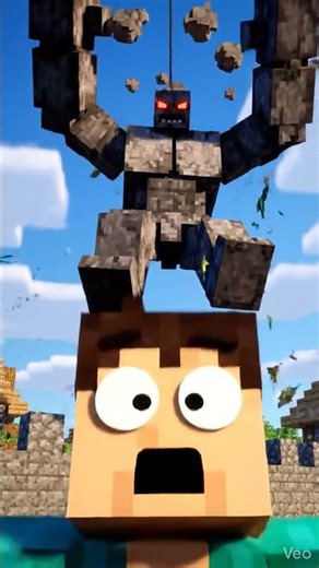 Câu luôn anh golem đá trong minecraft #funny #minecraft