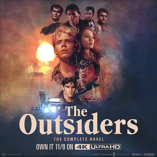 There's still a lot of good in the world. The Outsiders: The Complete Novel is now available to own on 4K Ultra HD Blu-ray. | Warner Bros. Entertainment