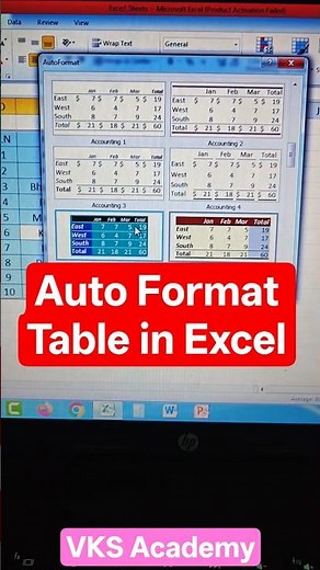 Auto Format Table in Excel (1 Click Trick) #learnexcel #digitalskills #exceltips