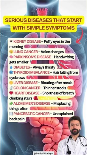 🚨 Simple Symptoms That Can Signal Serious Diseases