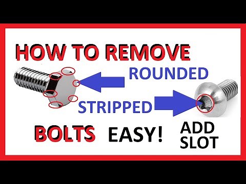 How to remove Bolts and Screws with Damaged Head - Easy! - Add Slot - For Stripped or Rounded Head