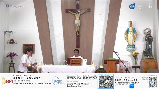 Online HOLY MASS FIRST FRIDAY OF NOVEMBER November 7, 2025 – 10:00am This Holy Mass is celebrated via online and presided by the Rev. Fr. Algie Cantila, SVD at the SVD Mission House in Christ the King Mission Seminary, Quezon City. * For Mass Intentions: www.bit.ly/shrinemassintentions For Special Masses: www.bit.ly/specialonlinemass * (ctto: To All Pictures/ Music/ Videos used - No Copyright Infringement Intended.) * Like and follow us on Facebook: https://www.facebook.com/frjerryorbos Subscrib