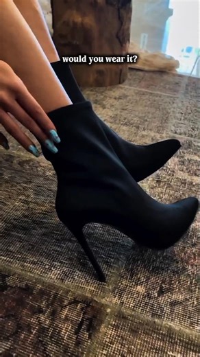 Would You Wear This? 🖤 Sleek Black Stiletto Boots | Luxury Heels Aesthetic #shorts #heels #viral