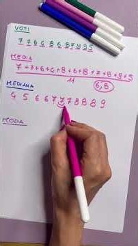 Media, moda e mediana #matematicaconlidia #matematica #math #mediamodaemediana #esamedistato