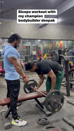 47K views · 1.1K reactions | Biceps workout with my champion bodybuilder deepak #reelsfb #reelsvideo #viralreels #biceps #workout #fitness #love | Raju Pal Mr. Asia | Facebook