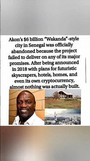 The Rise & Fall of Akon City: A $6 Billion Dream Abandoned 📉🏙️#VibesCreator #AkonCity #Senegal
