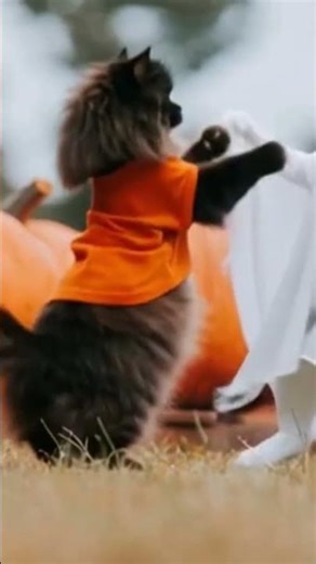 Dancing halloween cat #cute #cat #halloween