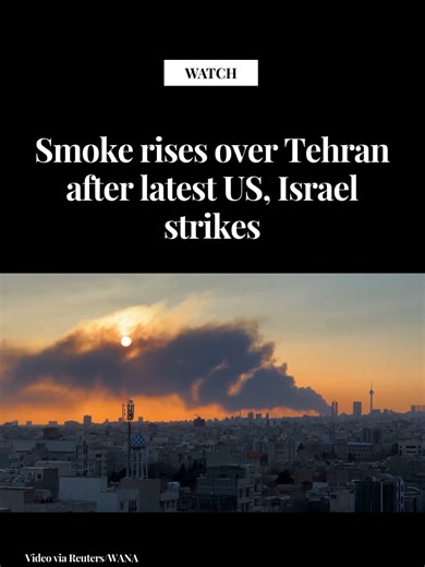 Smoke rises over Tehran after latest US, Israel strikes #DawnToday