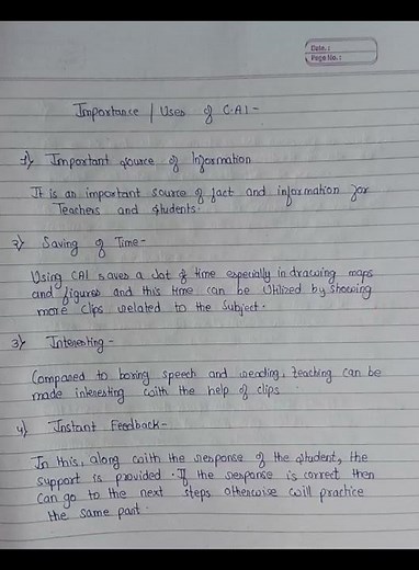 Computer Assisted Instructions (CAI) Educational technology and management B.Ed 2nd sem notes ✅