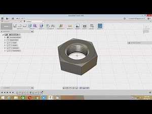 Nut design in Fusion 360-internal thread