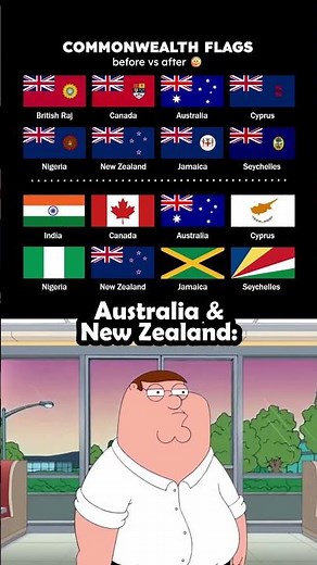Commonwealth flags evolution 😳