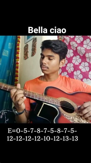 Bella ciao on guiter tabs #explore #guitar #tranding #foryou