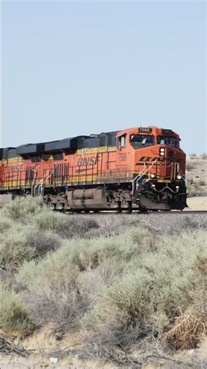 BNSF 7589 Manifest Train Westbound Desert Run #train #railfanning #bnsf