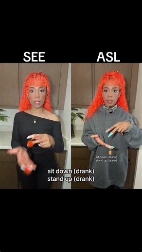 Swimming Pools SEE vs ASL Comparison by Lena #seevsasl #deaf #kendricklamar