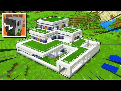Easy Craftsman: Large Modern House Tutorial - How to Build a House in Craftsman: Building Craft