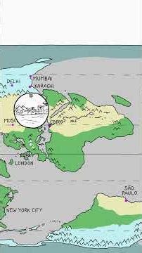 What would the world's largest cities be like if the land masses were rotated by 90 degrees?