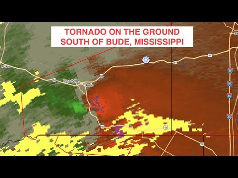 TORNADO SOUTH OF BUDE, MISSISSIPPI & Tornado Watch Forecast