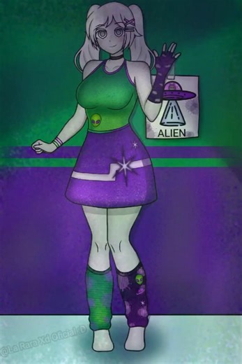 Mi OC con temática de Alien #ibispain #oc #gachaclub (resubido para editar un poquitito)