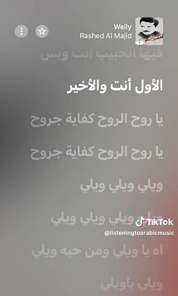 😇 #RashedAlMajid #Weily #راشد_الماجد #ويلي #arabicsong #lyrics #اغاني