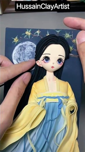 How to make adorable clay art with cute girl themes Part 6 #shorts #viral #girl #clayart
