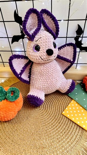 Crochet Pattern Stuffed Bat. Amigurumi Tutorial Funny Halloween Bat. - Etsy