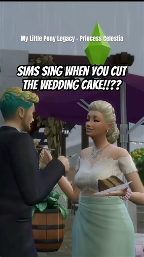 I haven’t seen this before! Is it new?! Sims will sing while you cut the wedding cake #sims4 #legacy