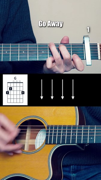 Go Away (Weezer) STRUMMING #guitar #tutorial