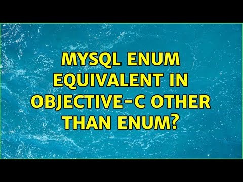MySQL enum equivalent in Objective-C other than enum?