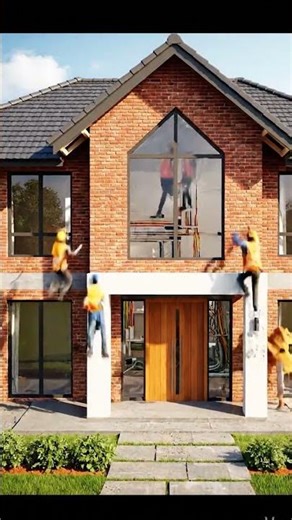 House construction process animation #houseconstruction #buildingconstruction #construction