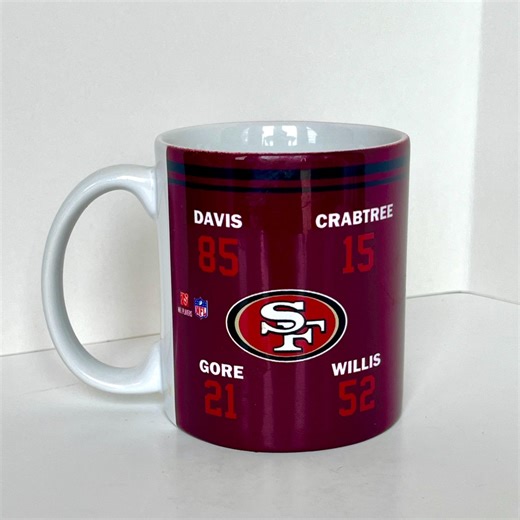 San Francisco 49ers Crabtree Gore Davis Willis Collectible Memorabilia Burgundy Mug - Etsy Canada