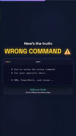 Python venv Not Activating? Fix CMD, PowerShell & Linux #Python #LearnPython #codingshorts