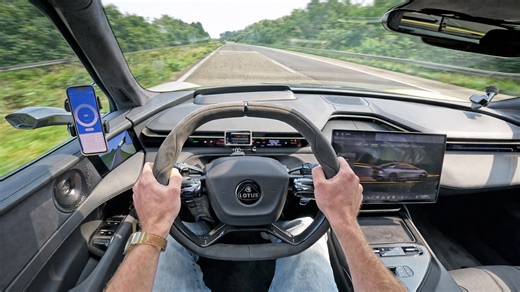 Driving Lotus Emeya R at high speed