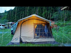 [CAR CAMPING] In a storm|Heavy rainy day|Relax in nature|House tent connected to a car|ASMR|22