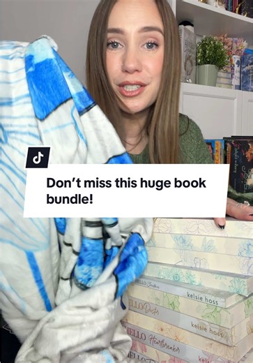 This bundle gives you ELEVEN sprayed edge paperbacks from the Hello series (or ebook or audiobooks!) plus a full cozy reading box of goodies. You’re getting cozy, spicy romance with plus-size FMCs, a giant fleece blanket, swag bag, AND a self-care stocking. WHAT’S INCLUDED 📚 11 sprayed-edge paperbacks (or ebooks or audiobooks) 👜 Canvas pencil pouch 💡 Rechargeable adjustable book light 🖊 Matte clicky pen ✨ Waterproof bookish & body-positive stickers 🧣 Oversized fleece blanket 🎄 Self-care Ch