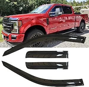 Original 4pcs Window Shade, Outside Mount Tape-On Rain Guards Set, Side Window Visors Compatible with Ford F-150 2015-2024 Crew cab 2017-2024 F250/F350 Super Duty Crew cab 94975