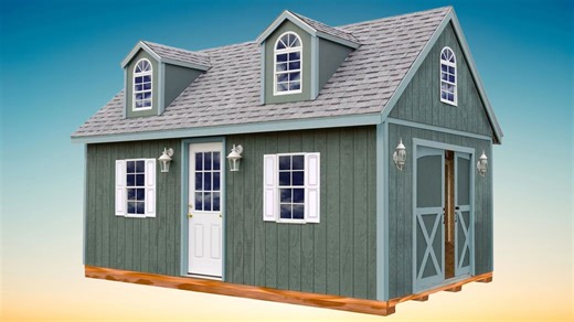 Walmart selling a wooden tiny home with a 'cross buck' design for $8,397