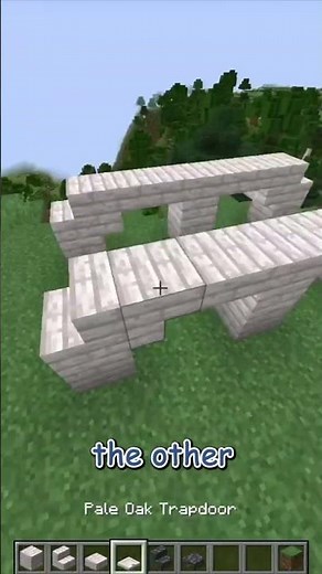 How to build a PALE OAK bridge in minecraft! latest snapshot! 1.22 #shorts #minecraftbuilds