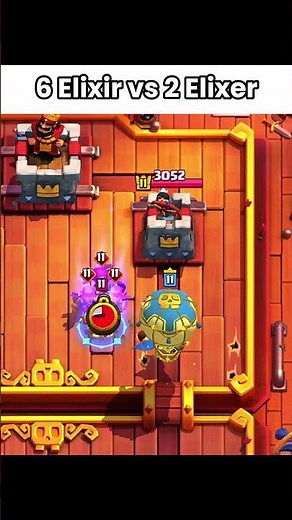 6 Elixir vs 2 Elixir #clashroyale
