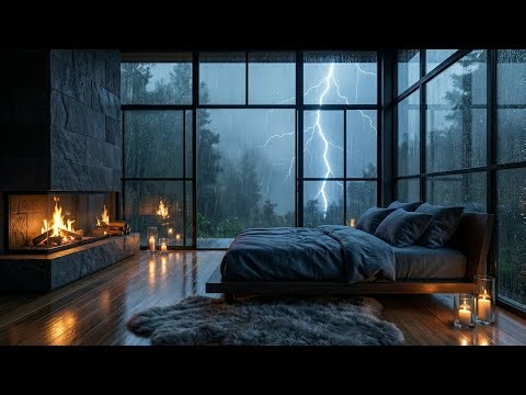 Perfect Rain Sounds For Sleeping - Intense Rainstorm for Deep Sleep & Relaxation, Study