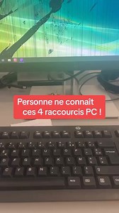 84K views · 1.1K reactions |  Voici 4 raccourcis indispensables à connaître  #astuces #informatique #Gmail #pc #windows #linux #comment #Excel | Astuces | Facebook