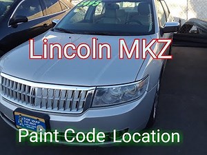 Lincoln MKZ Paint Code