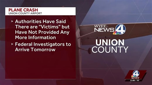 Officials investigate plane crash at Union County Airport