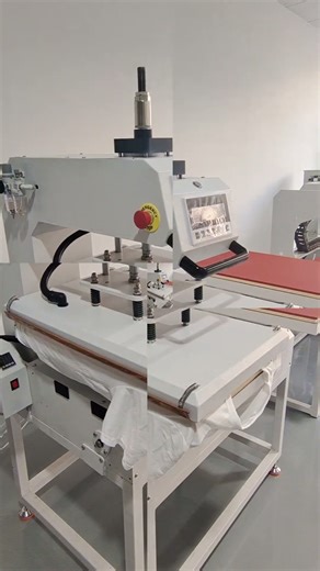 Automatic 40*60 heat press machine for t-shirts, double heated embossing machine #dtfheattransfer