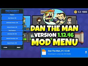 PLAYING DAN THE MAN MOD MENU 1.12.46