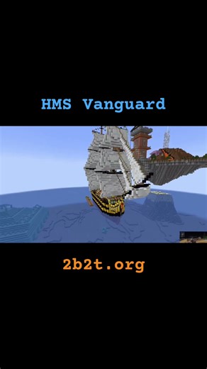 HMS Vanguard build on 2b2t server. #minecraft #dunnersduke #gaming #games #gameplay #shortvideo