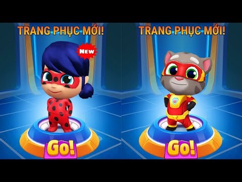 Talking Tom Hero Dash Gameplay Part 2 - Random Unlock Miraculous Ladybug & All Heroes Tom