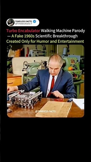 Fake 1960s Walking Machine Turbo Encabulator Parody