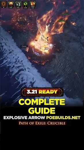 [POE 3.21] EXPLOSIVE ARROW CHAMPION - COMPLETE GUIDE - Poe Builds Crucible #shorts #pathofexile